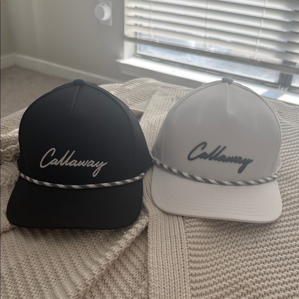 LOT OF 2 - Callaway Mens Caps in Black and White